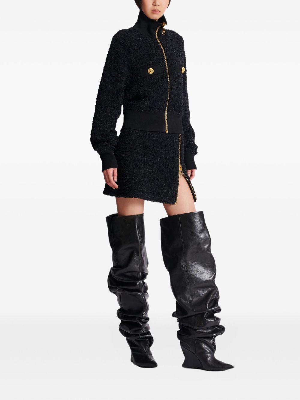 Balmain Women Zipper Bomber Jacket BALMAIN