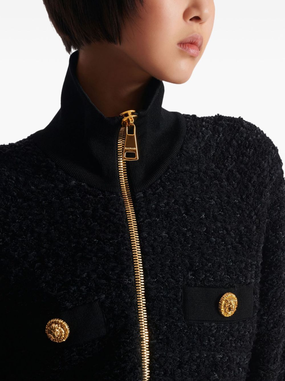 Balmain Women Zipper Bomber Jacket BALMAIN
