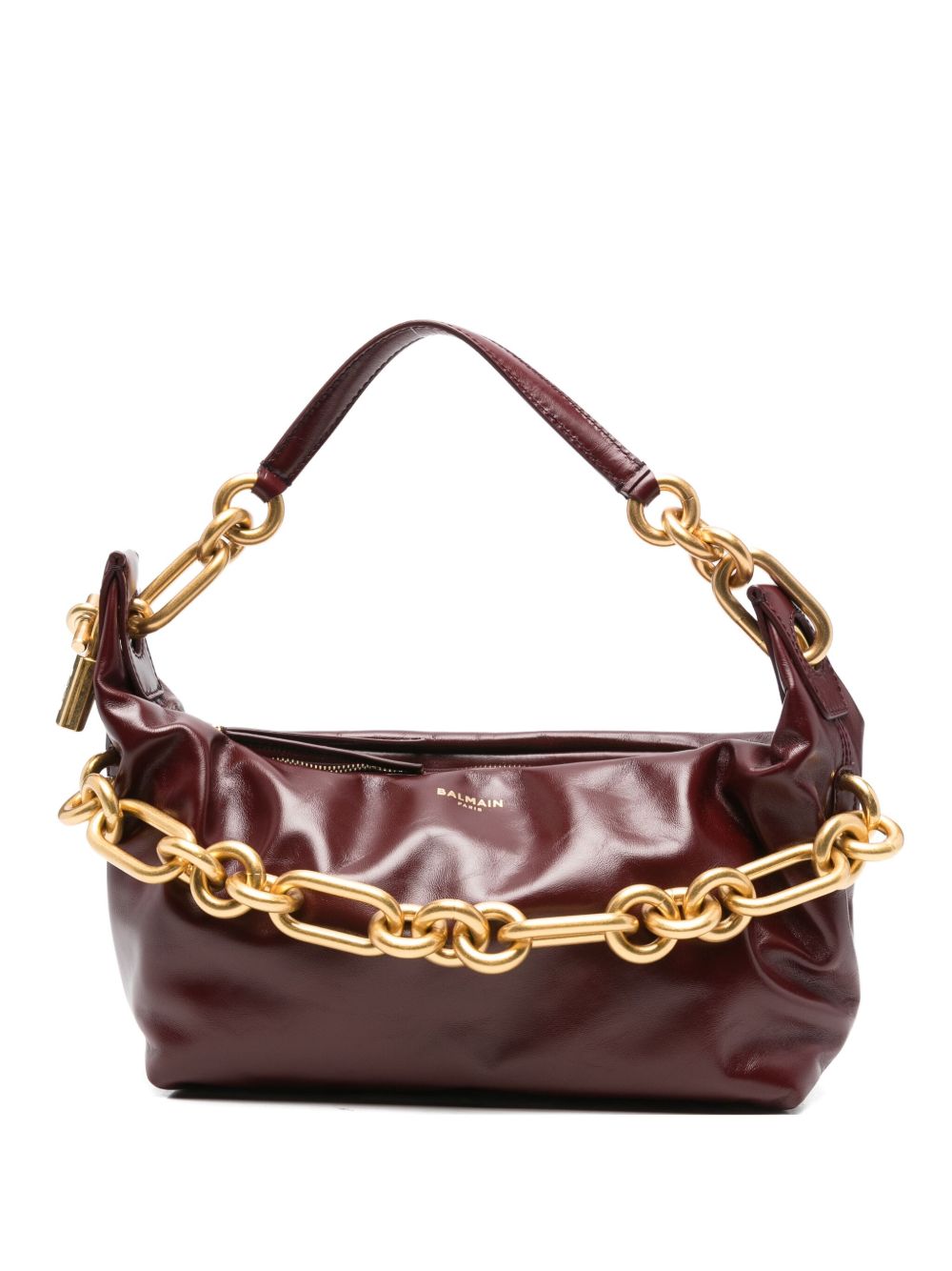 Balmain Women Sync Medium Leather Shoulder Bag