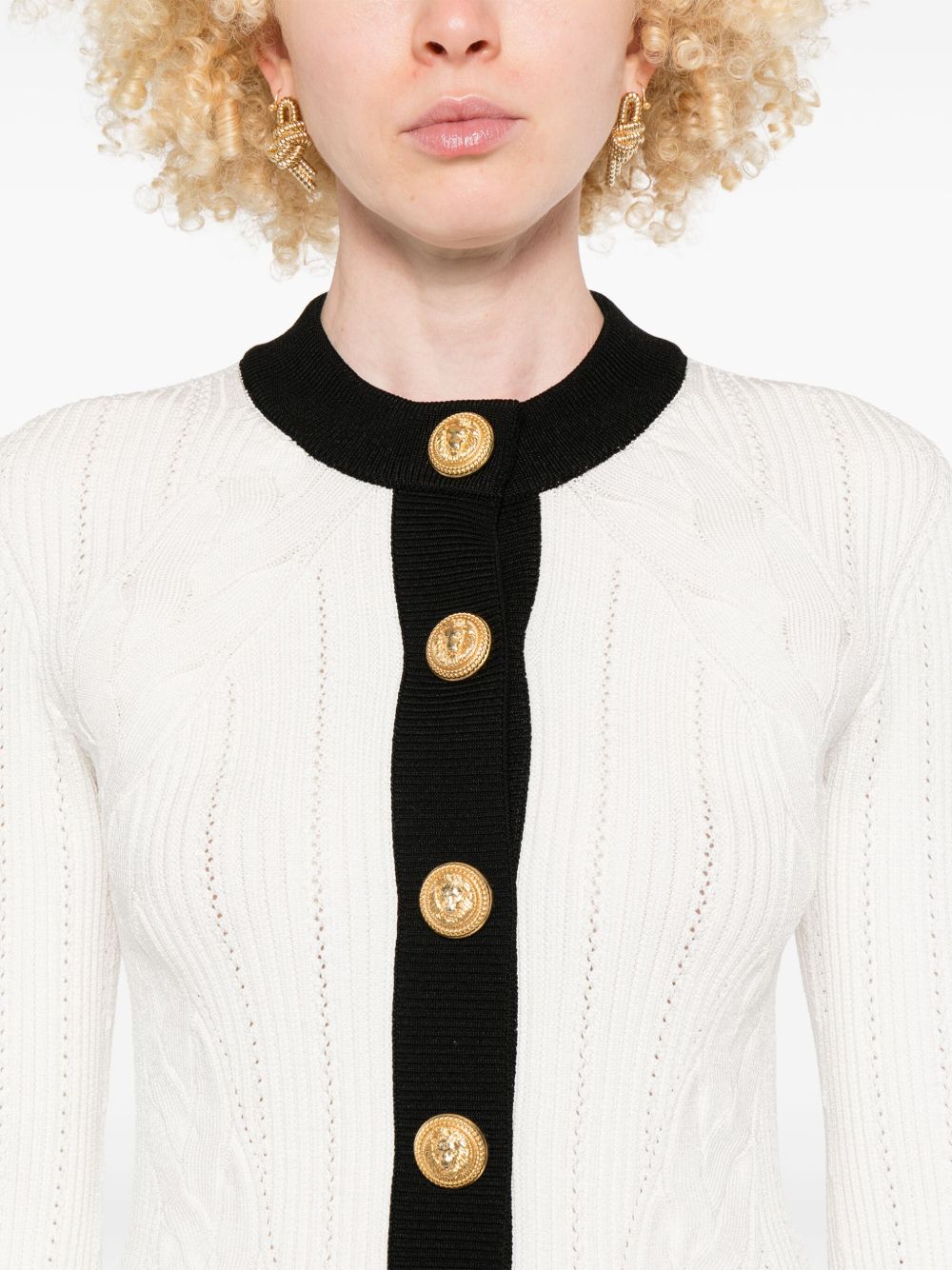 Balmain Women Knitted Crewneck Cardigan BALMAIN