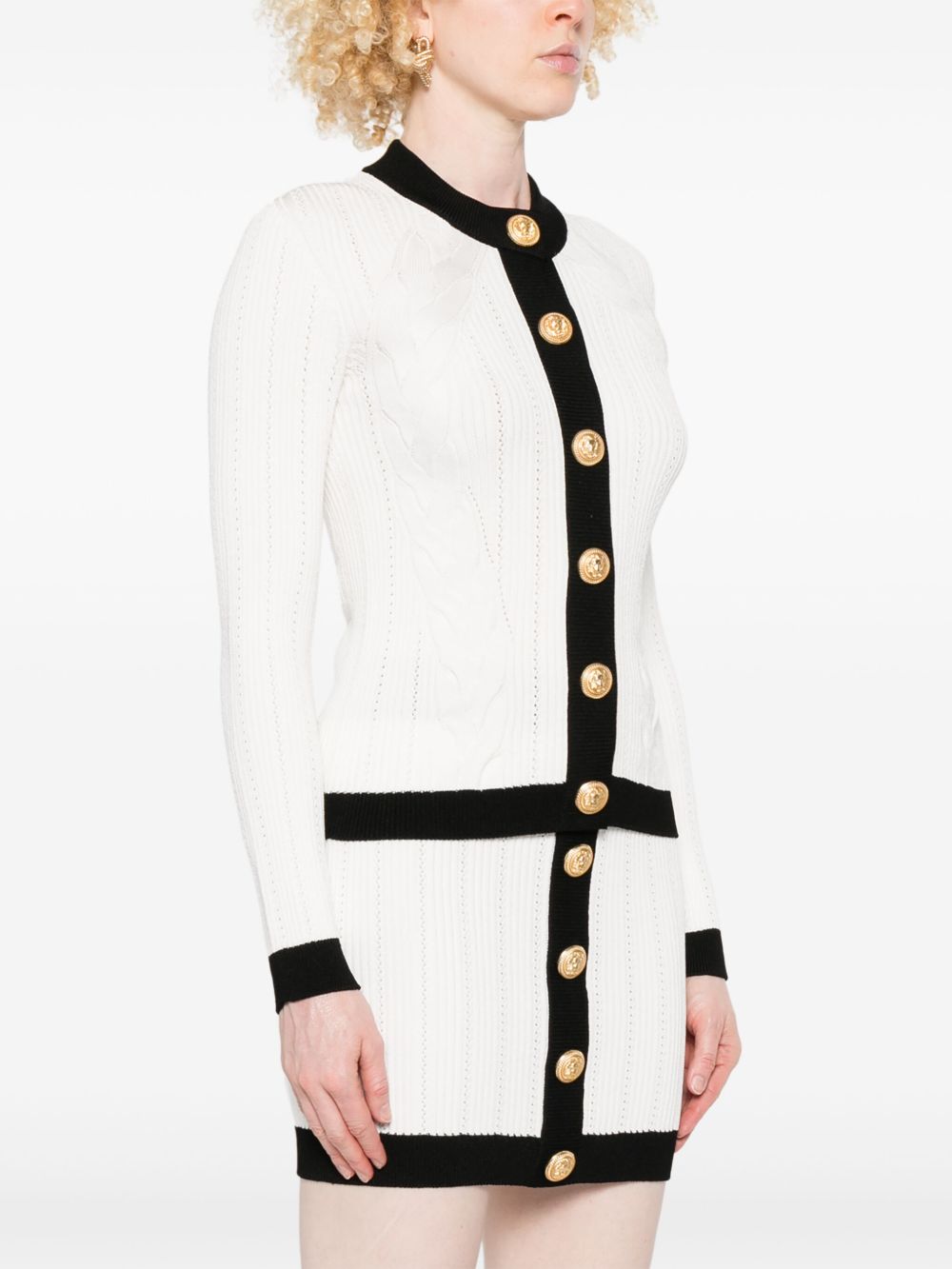 Balmain Women Knitted Crewneck Cardigan BALMAIN
