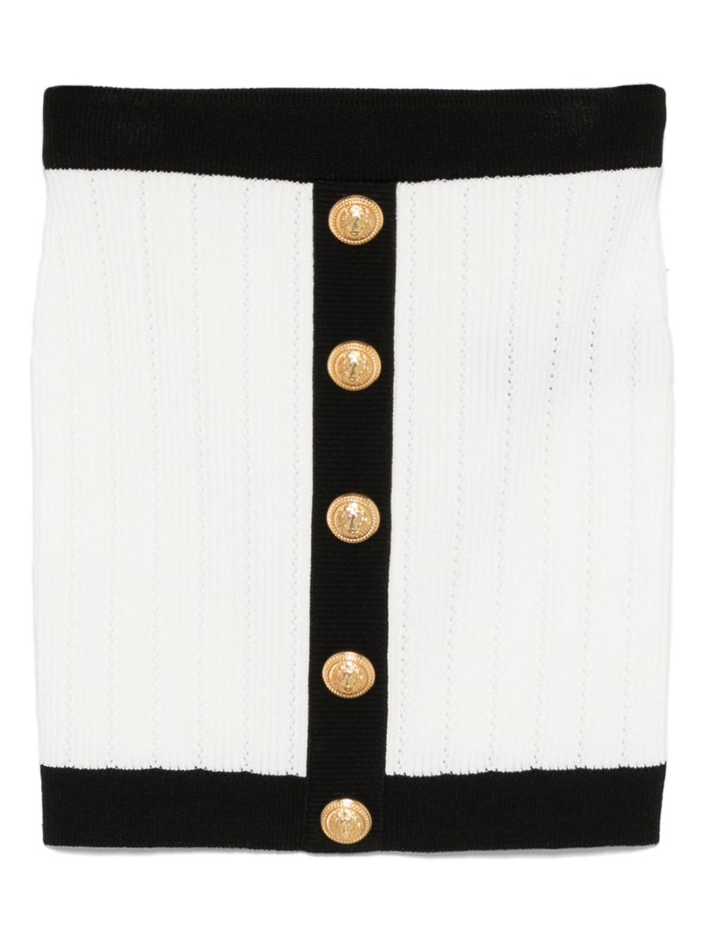 Balmain Women Knitted Buttoned Mini Skirt BALMAIN