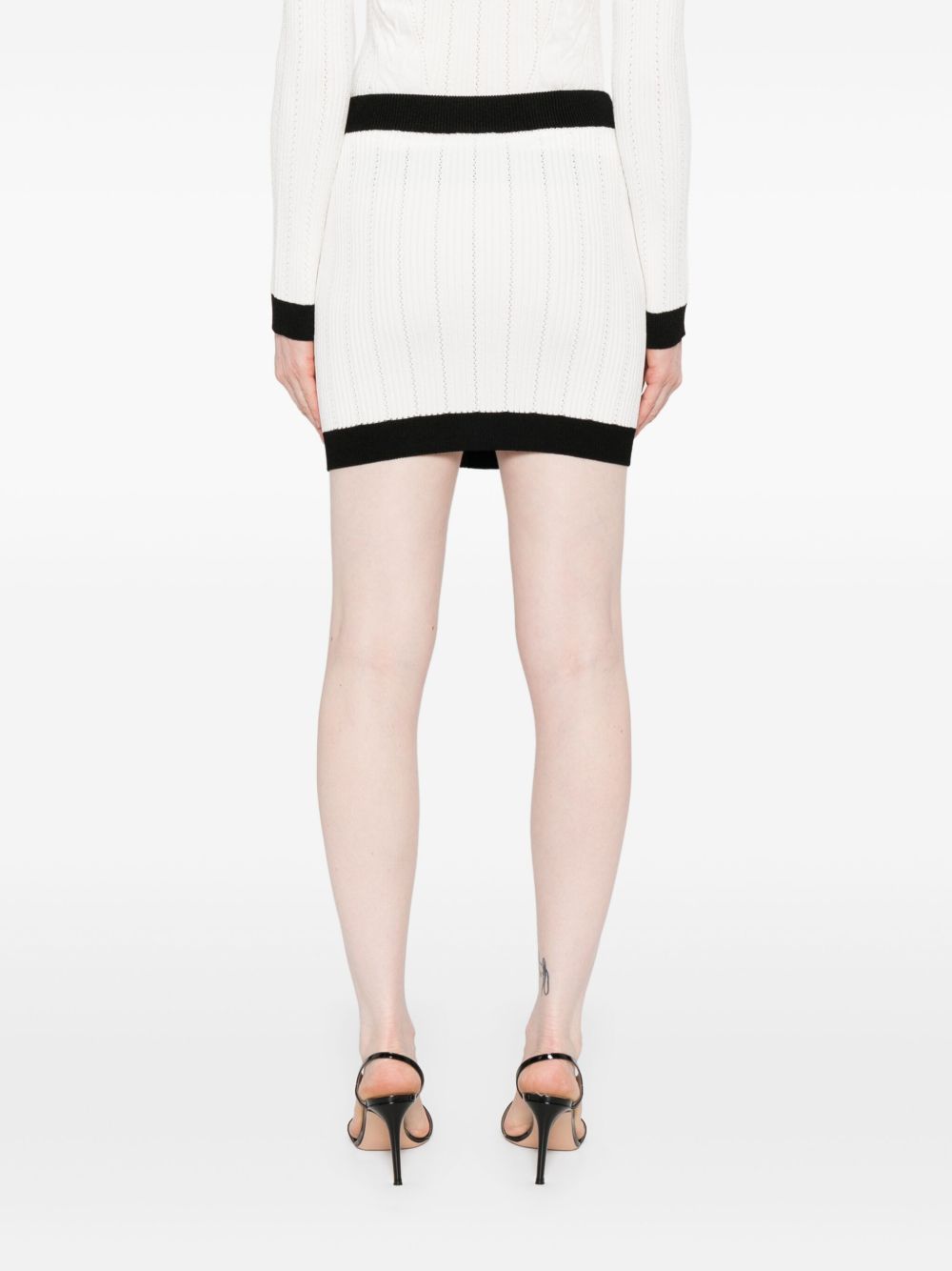 Balmain Women Knitted Buttoned Mini Skirt BALMAIN