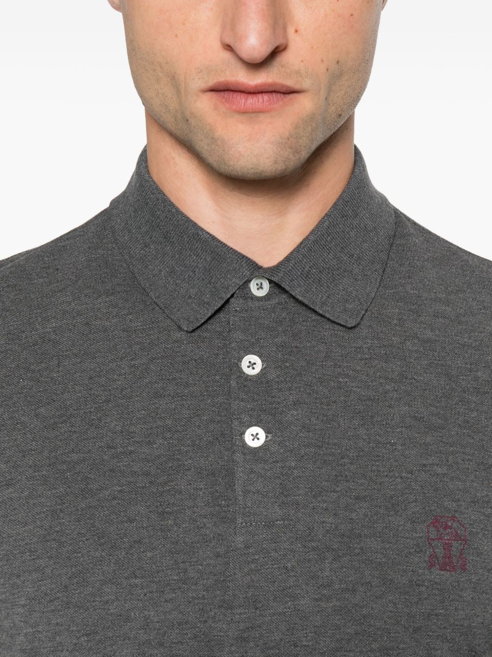 Brunello Cucinelli Men Logo Cotton Polo Shirt BRUNELLO CUCINELLI