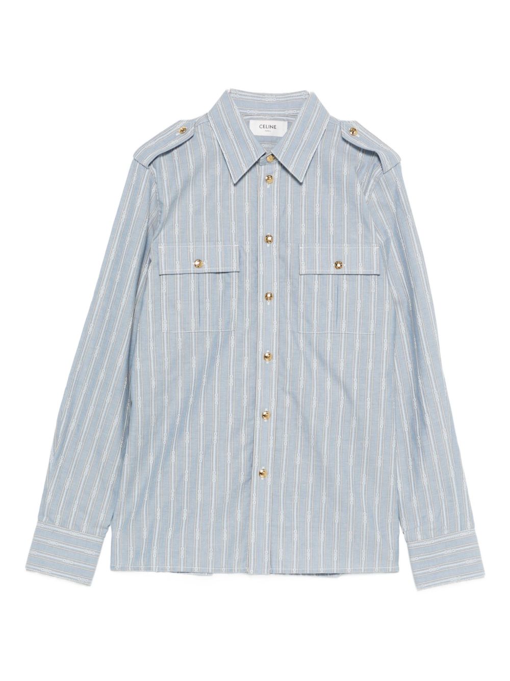 Celine Women Striped Cotton Shirt CELINE