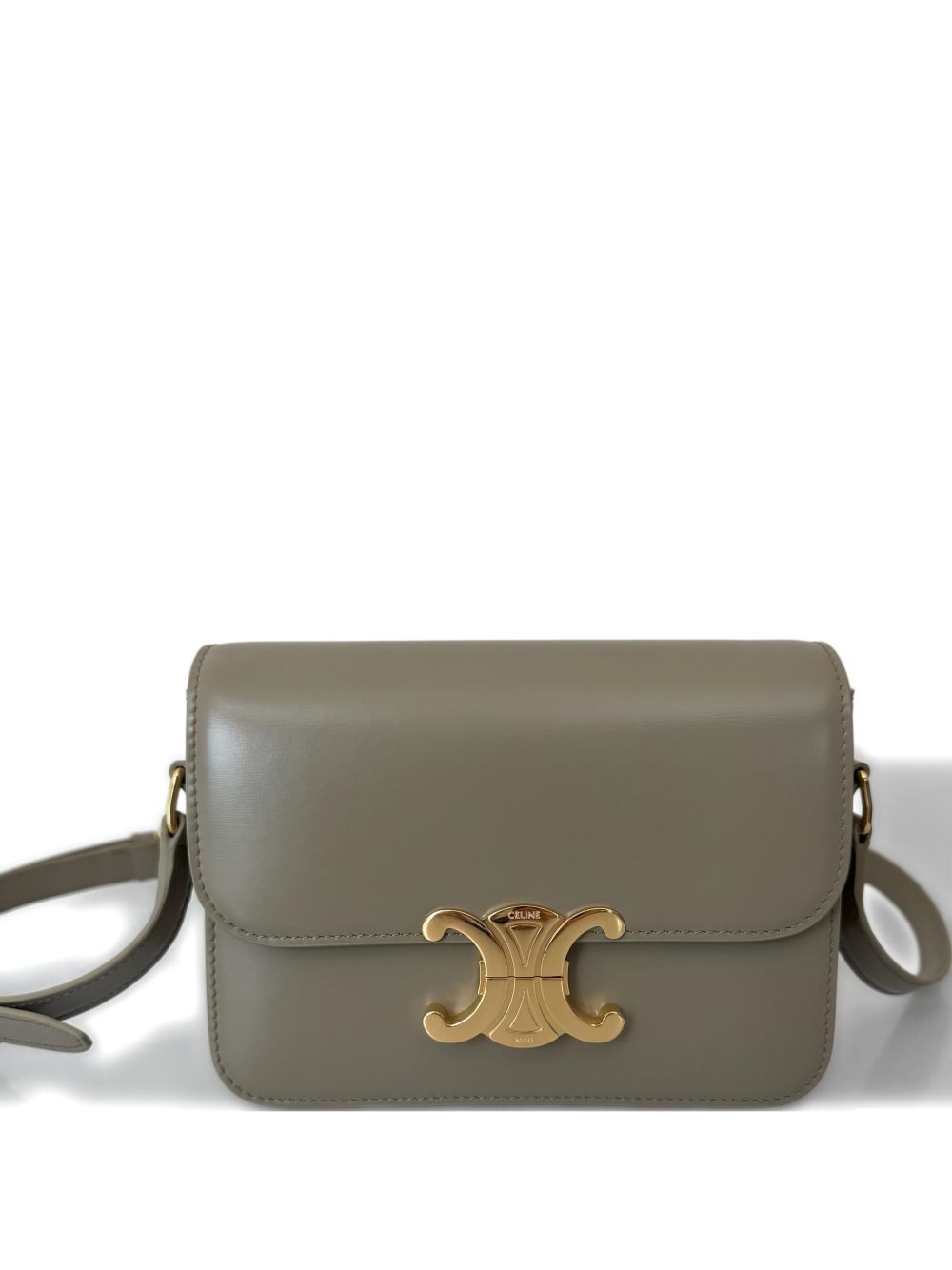 Celine Women Triomphe Teen Leather Crossbody Bag CELINE