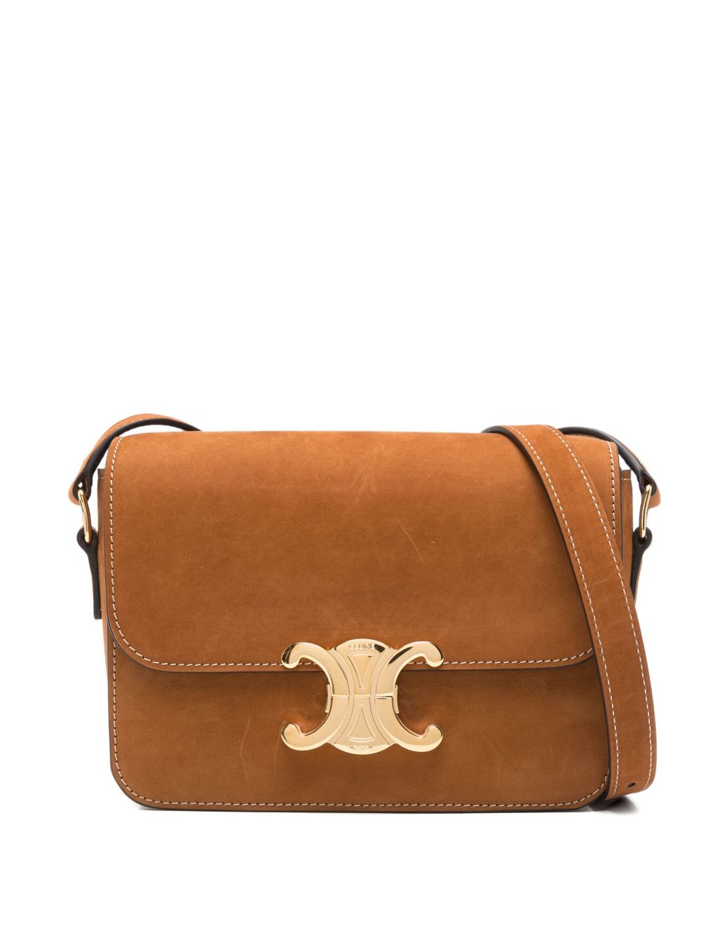 Celine Women Triomphe Teen Leather Crossbody Bag CELINE