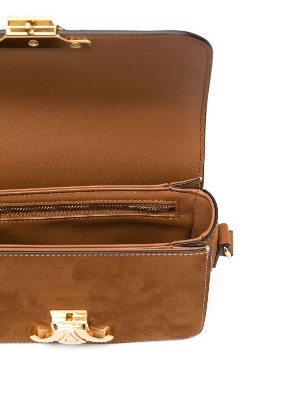 Celine Women Triomphe Teen Leather Crossbody Bag CELINE
