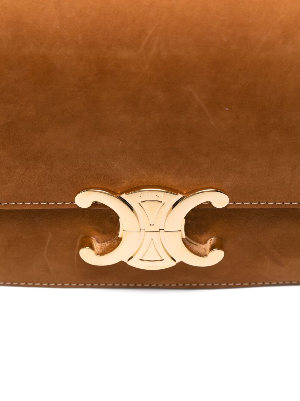 Celine Women Triomphe Teen Leather Crossbody Bag CELINE