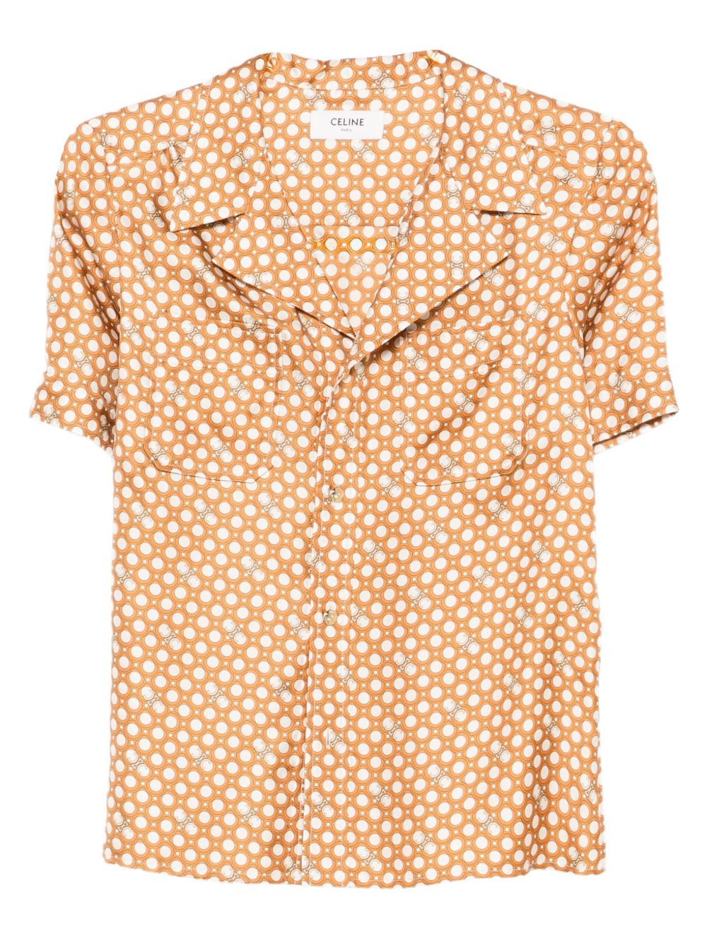 Celine Women Printed Silk Pajama Shirt