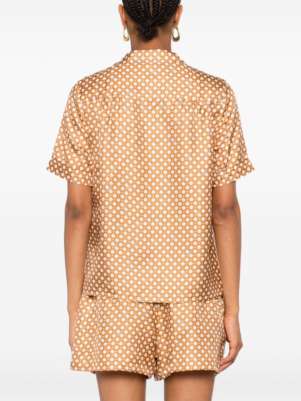 Celine Women Printed Silk Pajama Shirt