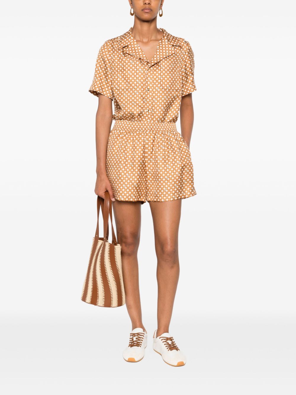 Celine Women Printed Silk Pajama Shorts CELINE