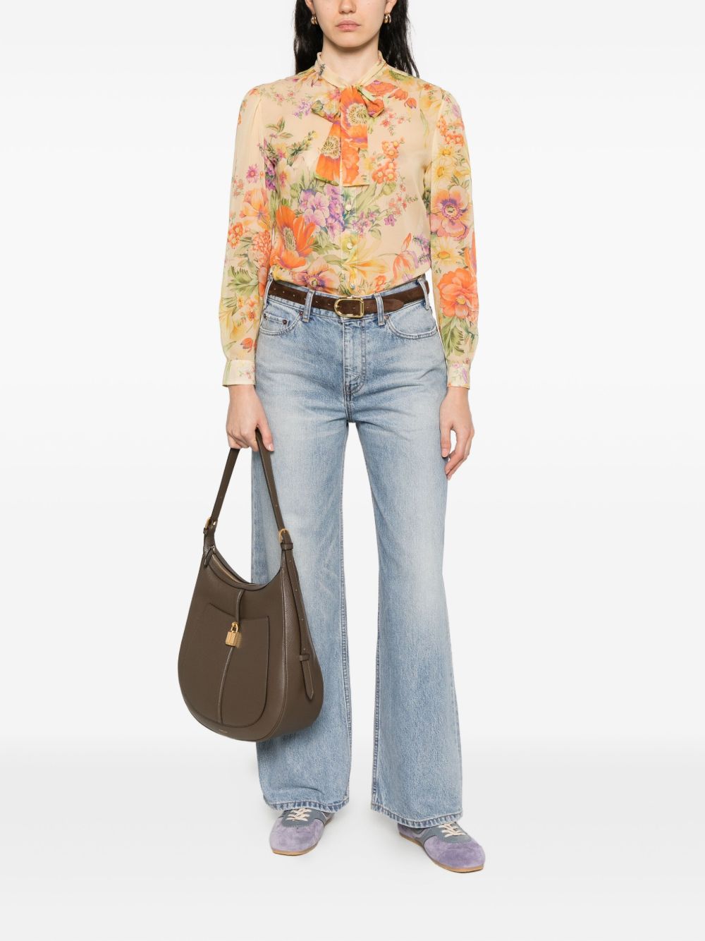 Celine Women Printed Silk Blouse