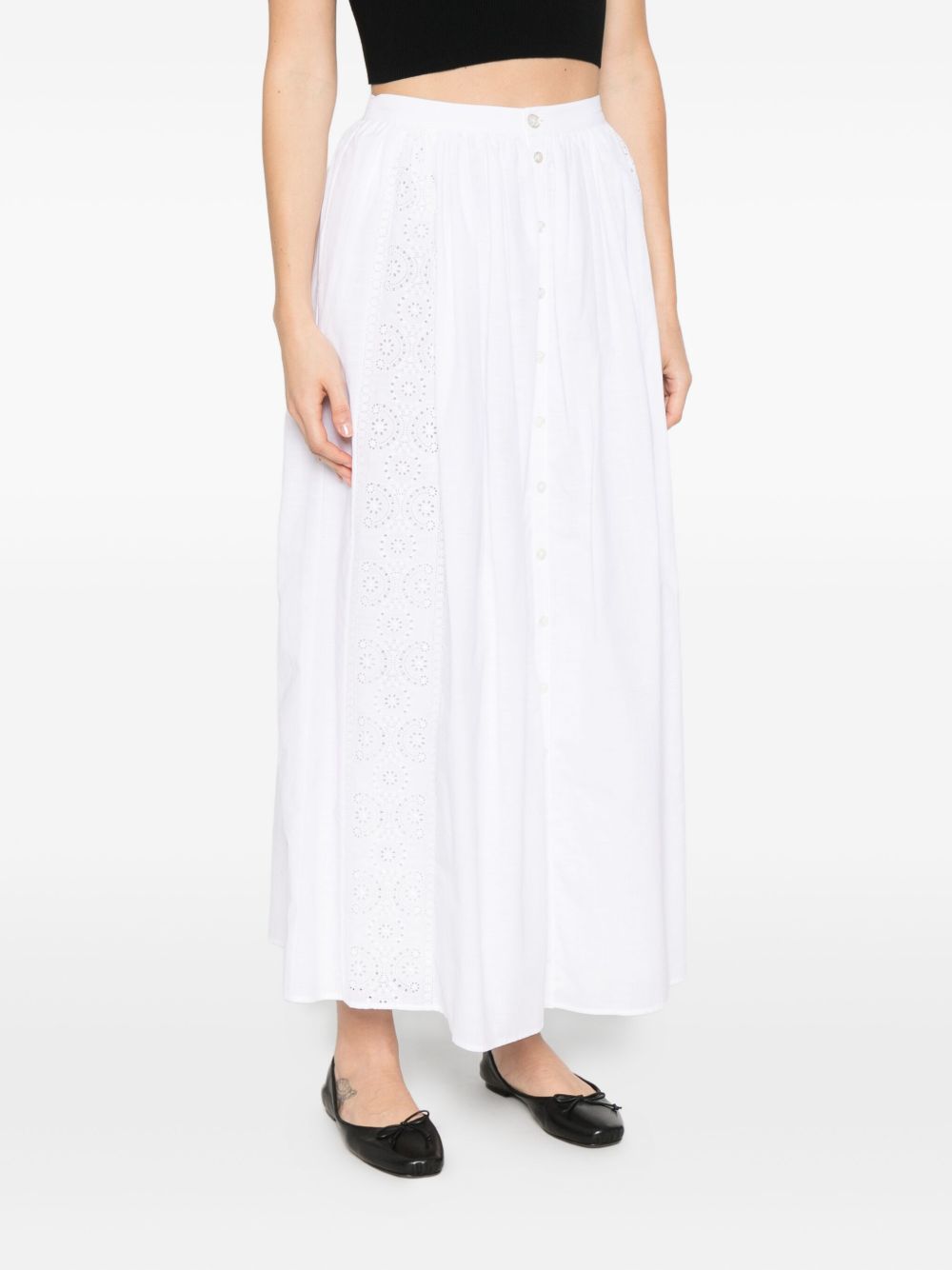 Celine Women Broderie Anglaise Midi Skirt CELINE
