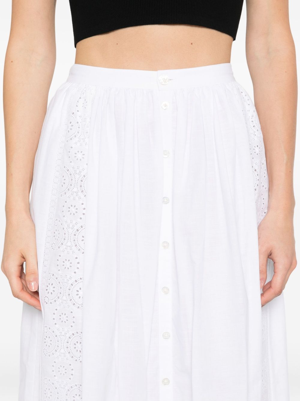Celine Women Broderie Anglaise Midi Skirt CELINE