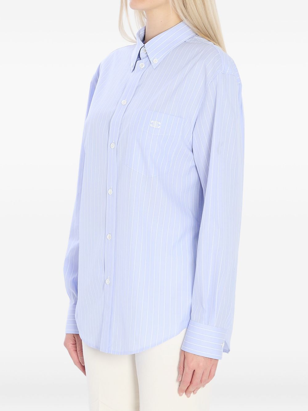 Celine Women Striped Cotton Shirt CELINE