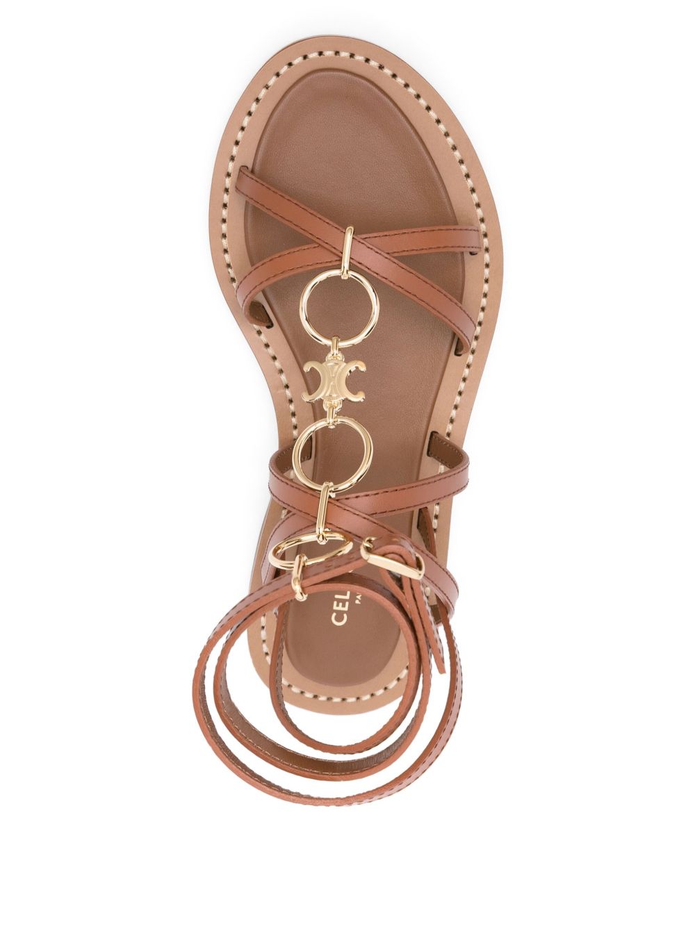 Celine Women Lympia Leather Sandals CELINE