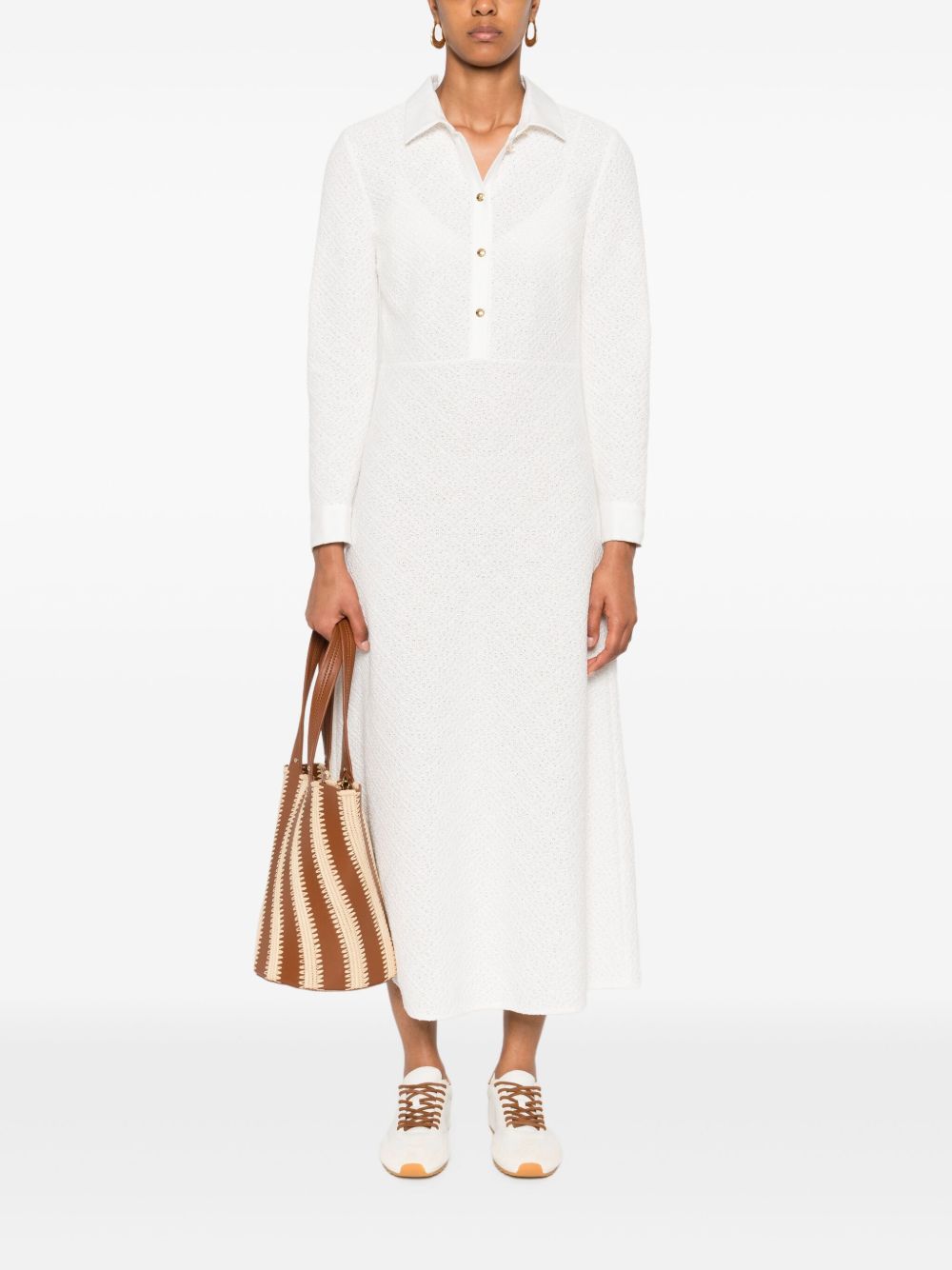 Celine Women Crochet Cotton Long Dress CELINE