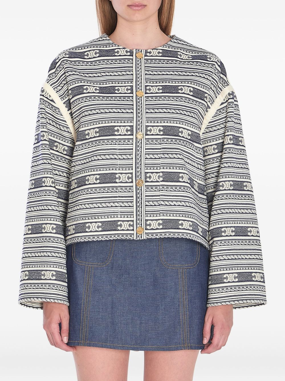 Celine Women Cotton And Wool Blend Jacket CELINE