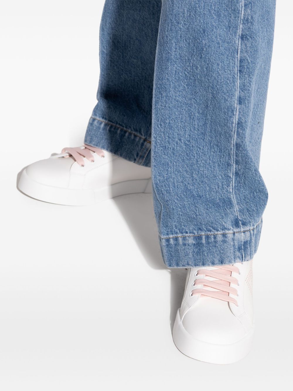 Dolce & Gabbana Women Portofino Leather Sneakers DOLCE & GABBANA