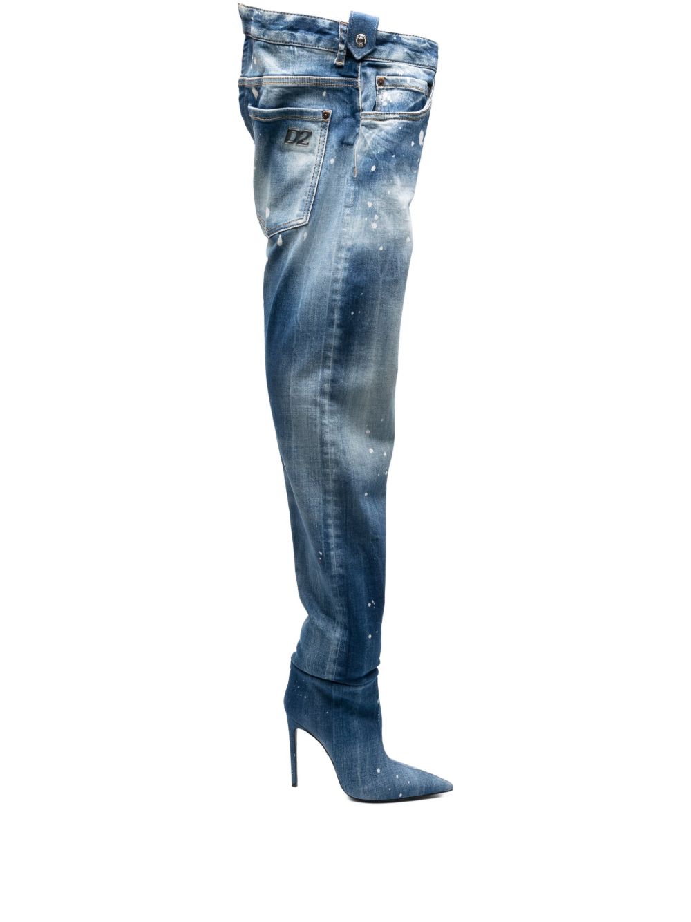 Dsquared2 Women Denim Heel Boots DSQUARED2