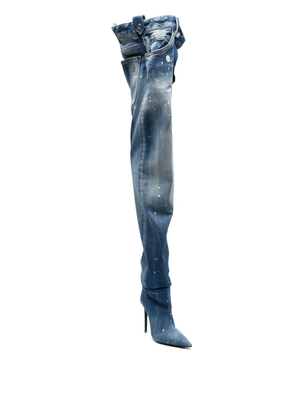 Dsquared2 Women Denim Heel Boots DSQUARED2