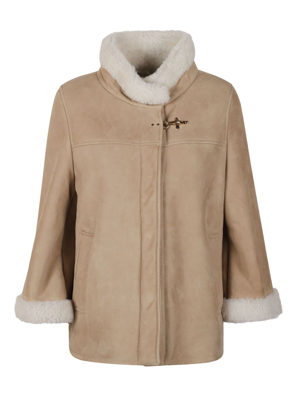 Fay Women Leather Shealing Cape FAY