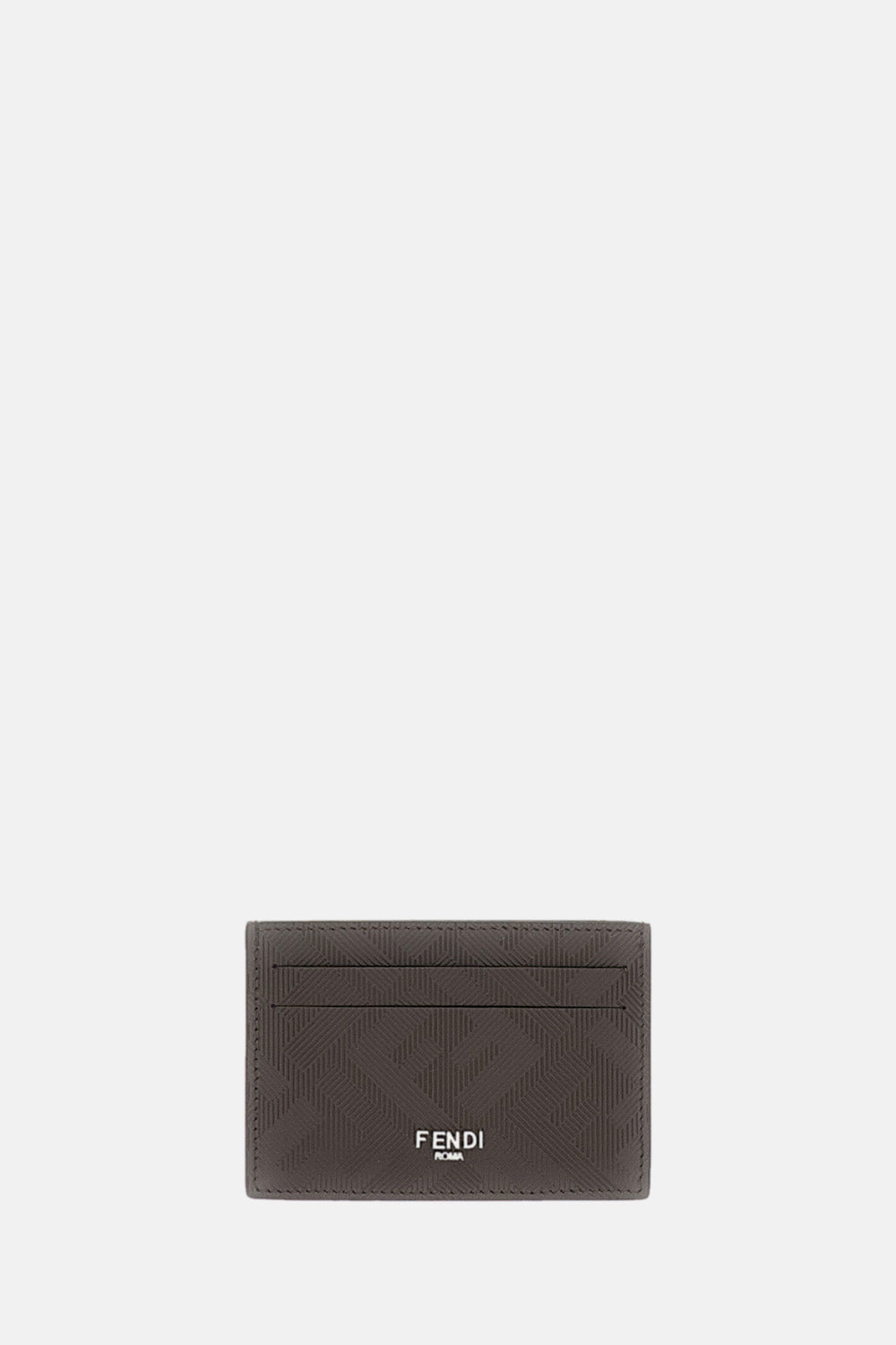 Fendi Men Slim Cardholder In Fendi Shadow Leather FENDI