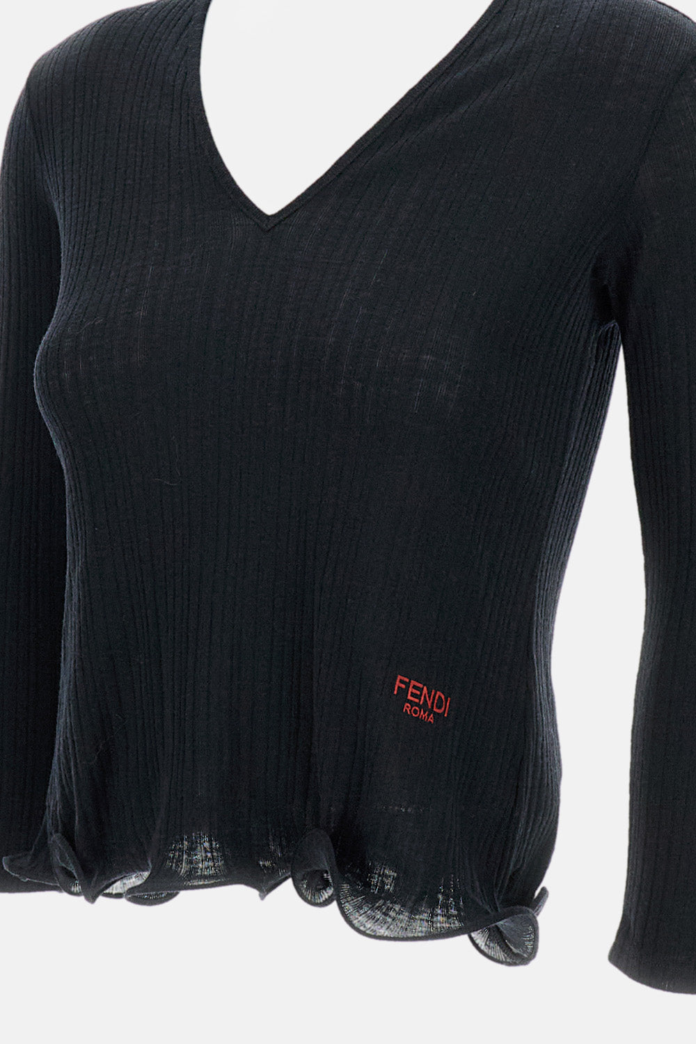 Fendi Women Rib Kint Top Fendi Roma FENDI
