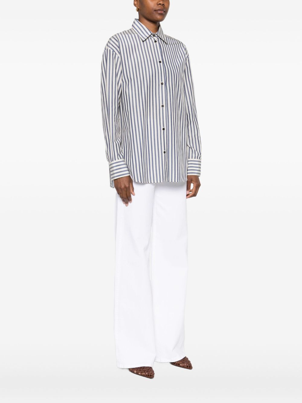 Forte Forte Women Striped Cotton Blend Shirt FORTE FORTE