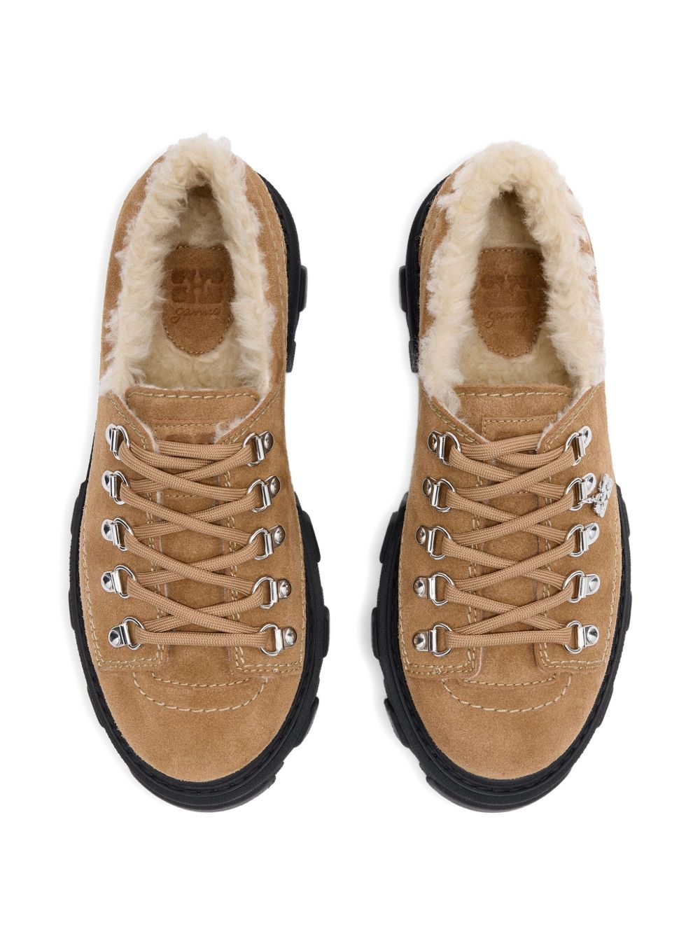 Ganni Women Suede Derbie Shoes GANNI