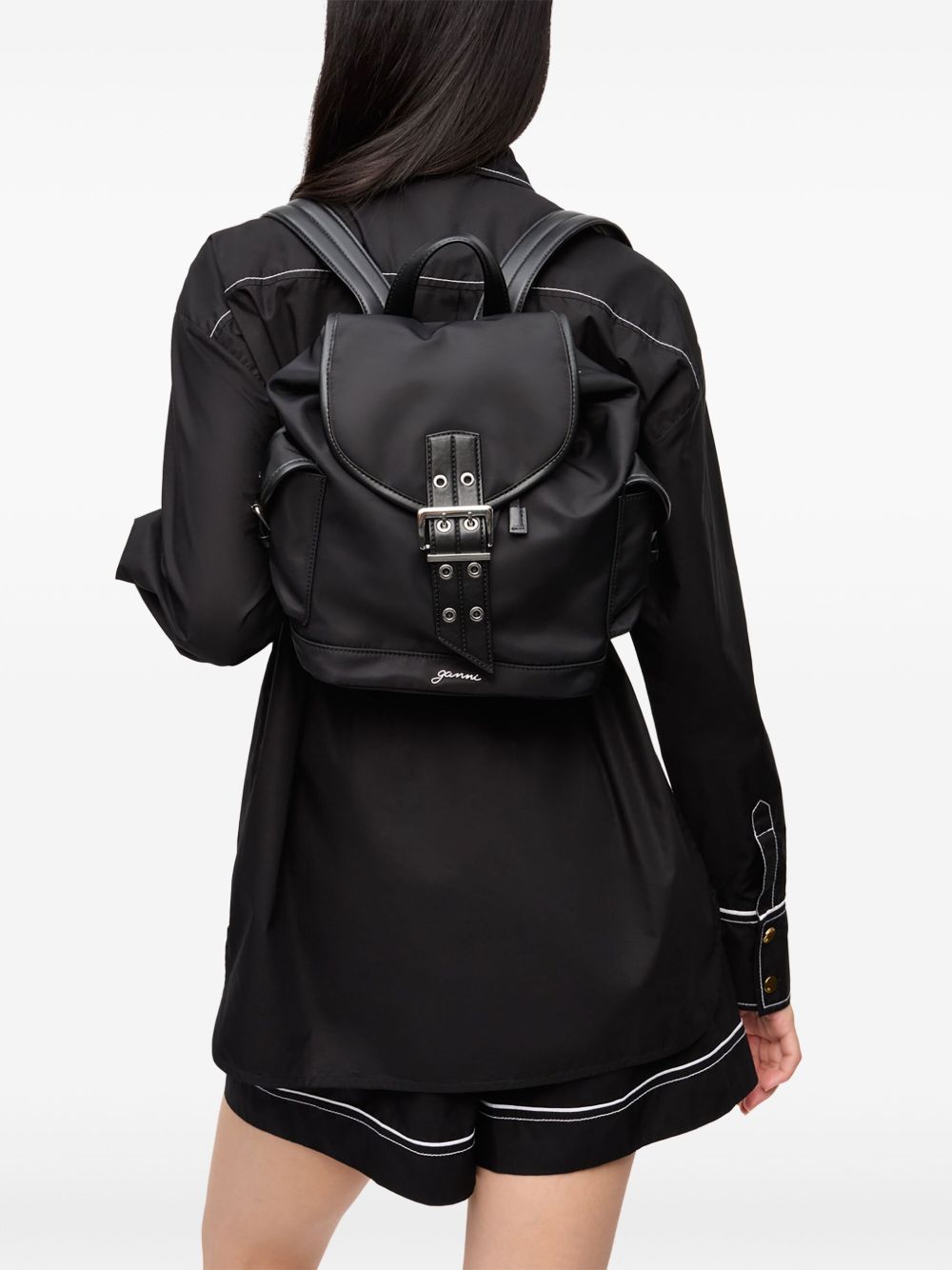Ganni Women Bucky Nylon Small Backpack GANNI