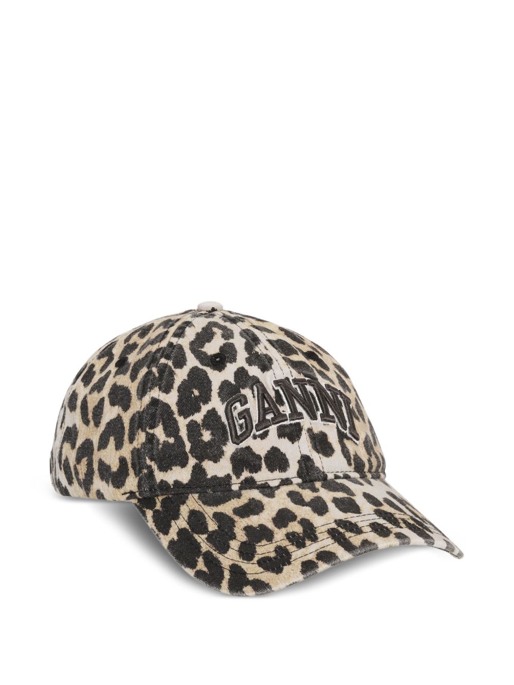 Ganni Women Logo Canvas Baseball Cap GANNI