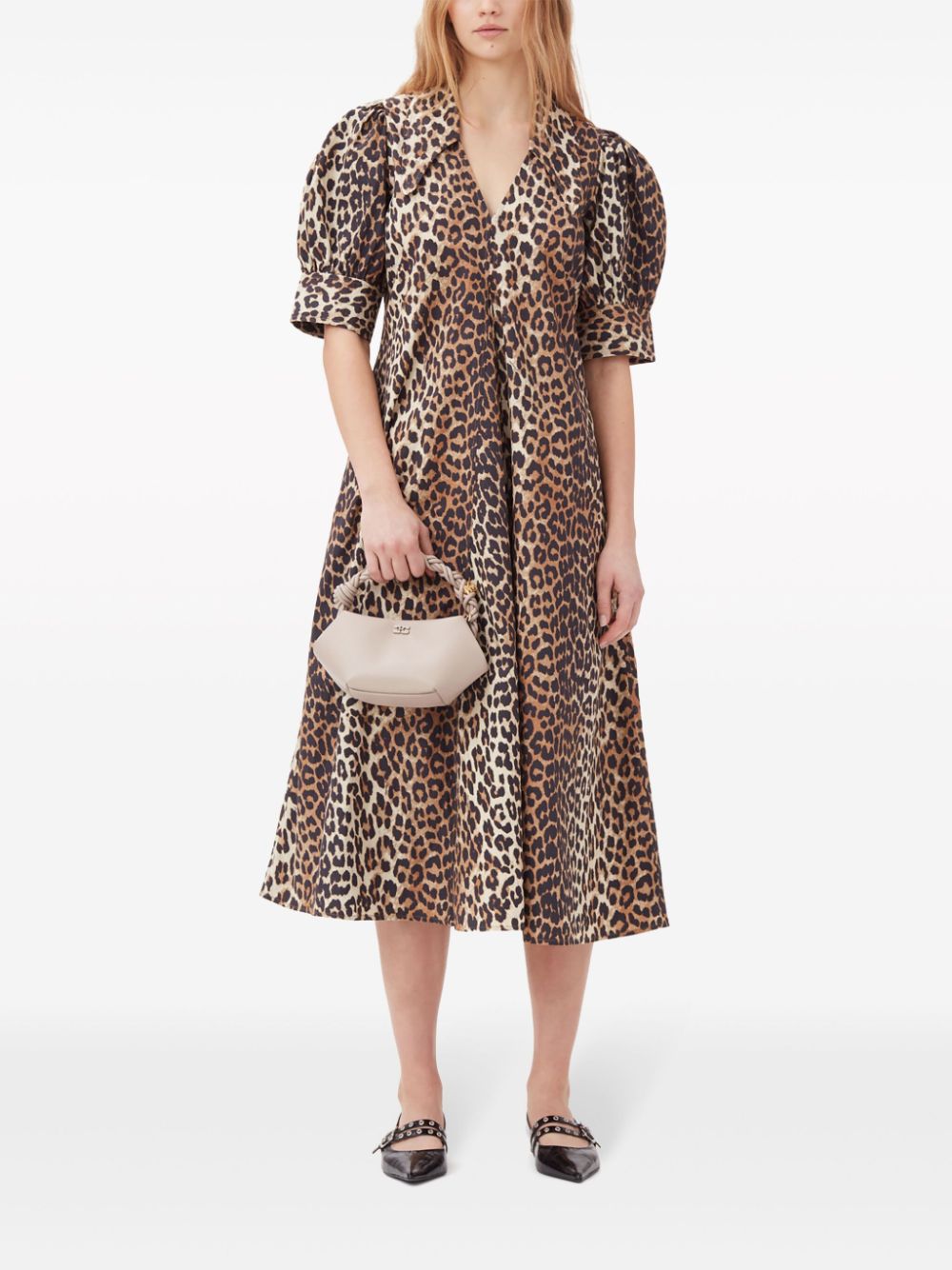 Ganni Women Organic Cotton Maxi Dress GANNI
