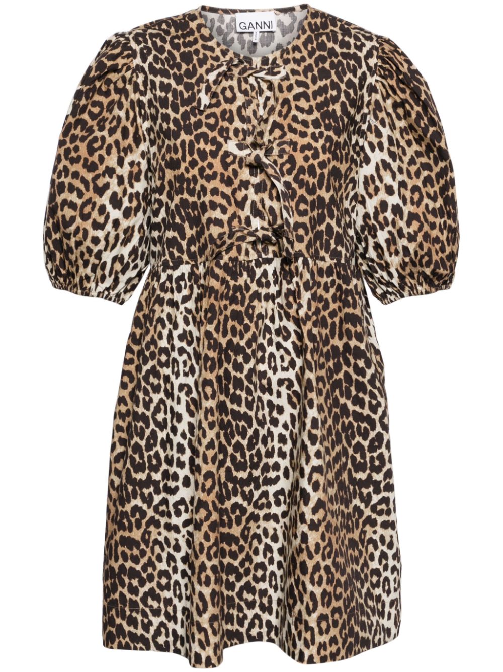 Ganni Women Organic Cotton Mini Dress GANNI