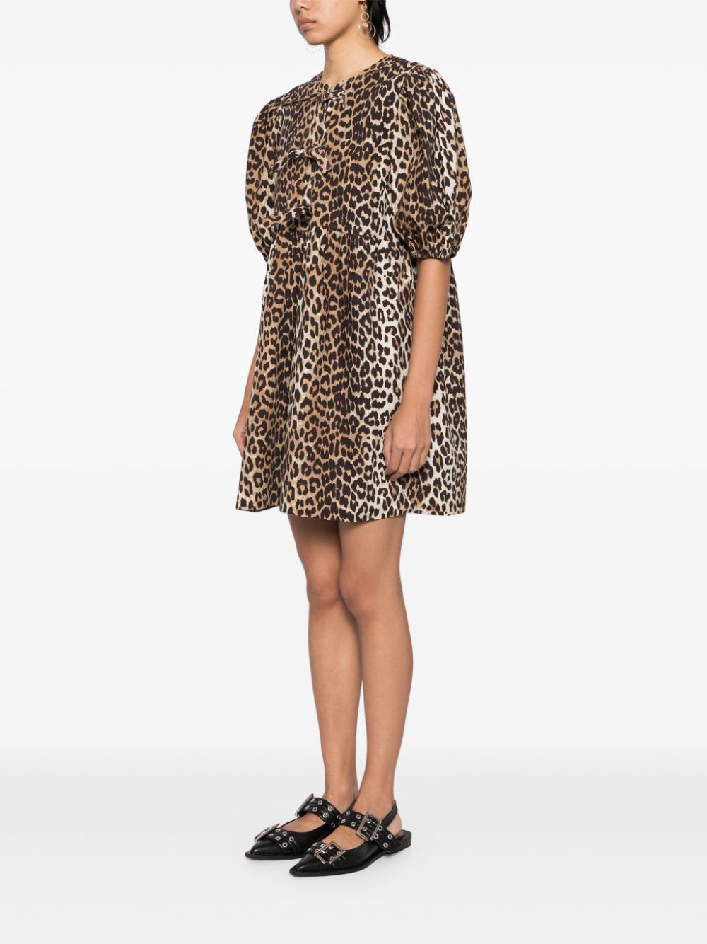 Ganni Women Organic Cotton Mini Dress GANNI