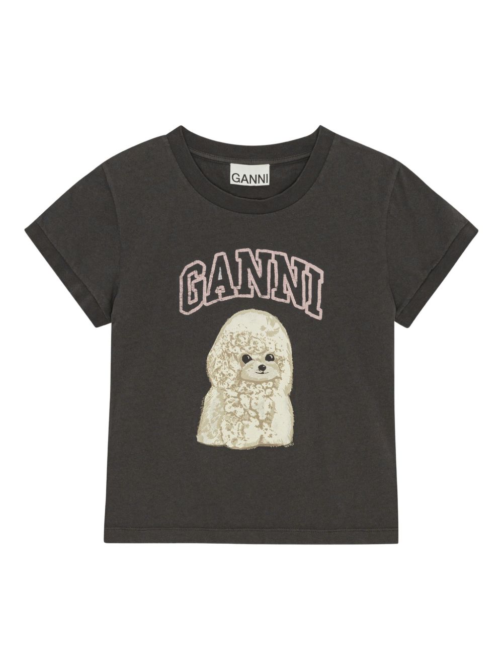 Ganni Women Poodle Organic Cotton T-Shirt GANNI