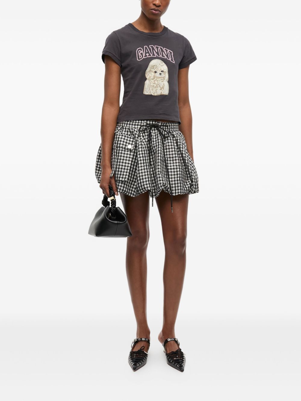 Ganni Women Poodle Organic Cotton T-Shirt GANNI