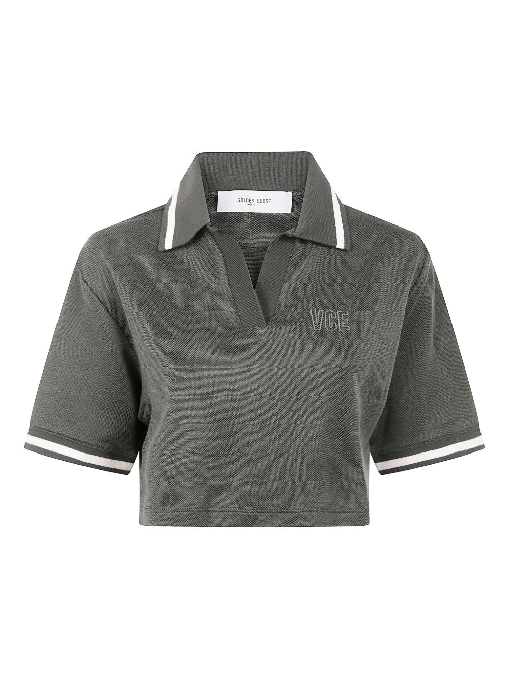 Golden Goose Women Cotton Cropped Polo Shirt GOLDEN GOOSE