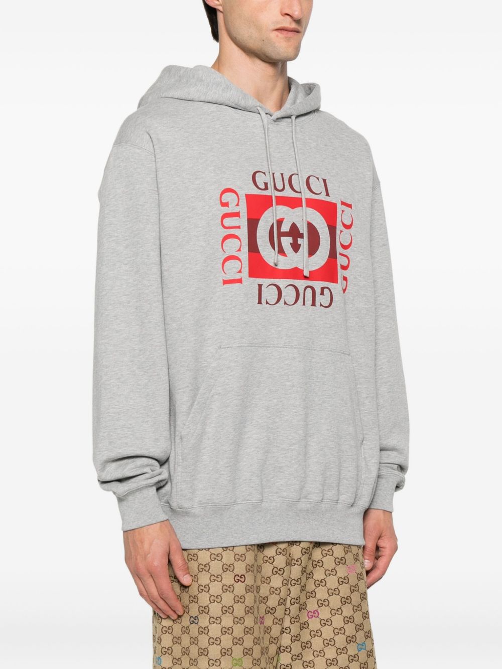 Gucci Men Logo Cotton Hoodie GUCCI