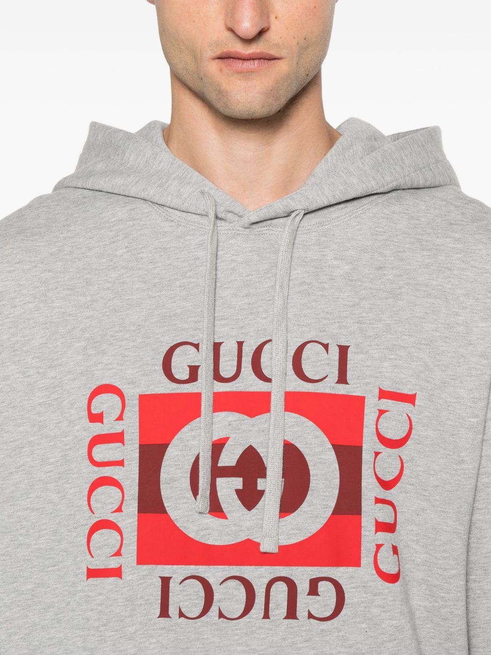 Gucci Men Logo Cotton Hoodie GUCCI
