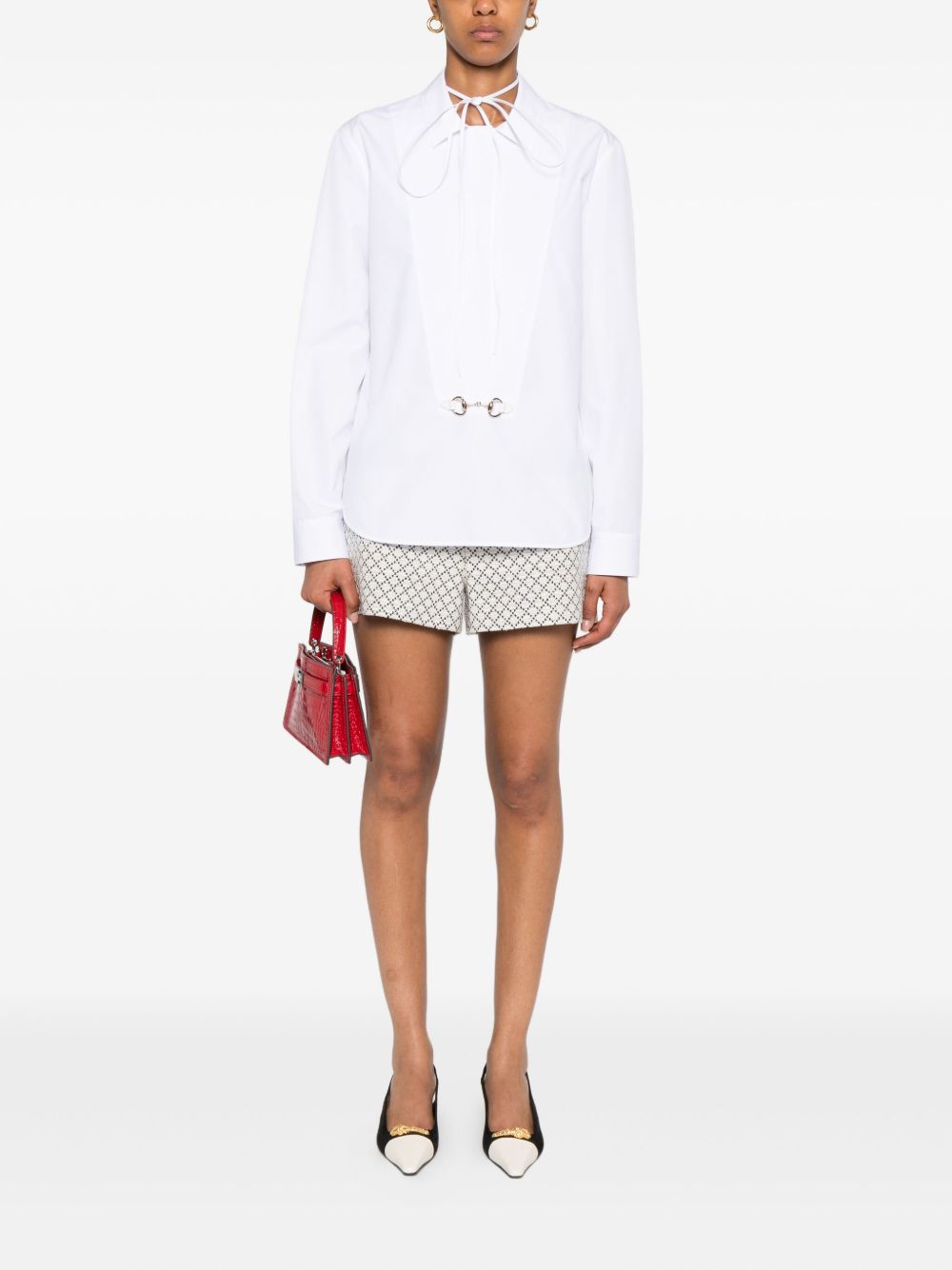 Gucci Women Horsebit Cotton Shirt GUCCI
