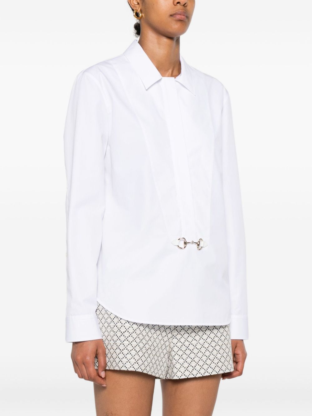 Gucci Women Horsebit Cotton Shirt GUCCI
