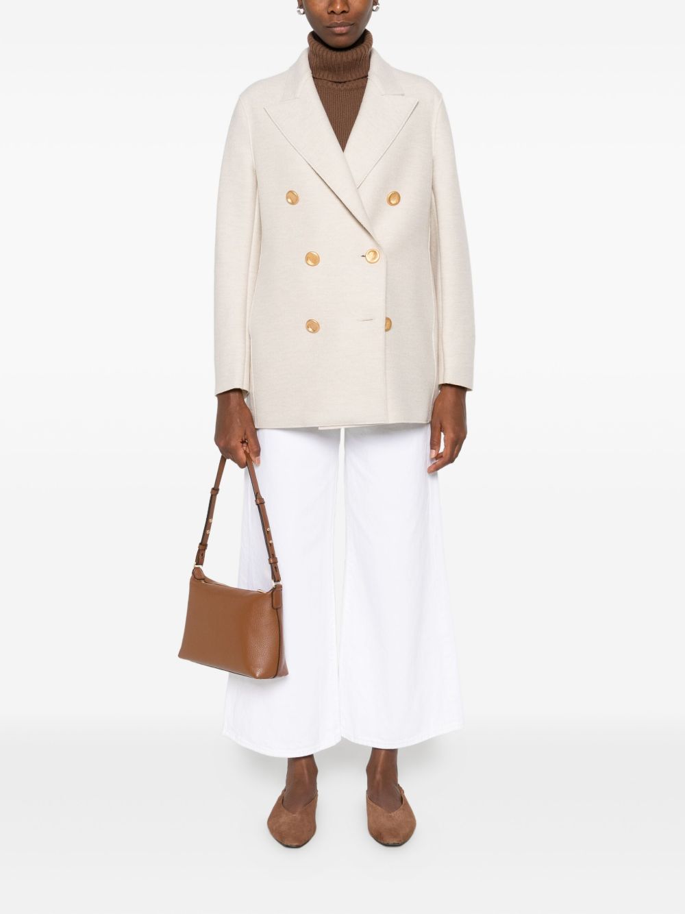 Harris Wharf London Women Wool Double-Breasted Coat HARRIS WHARF LONDON