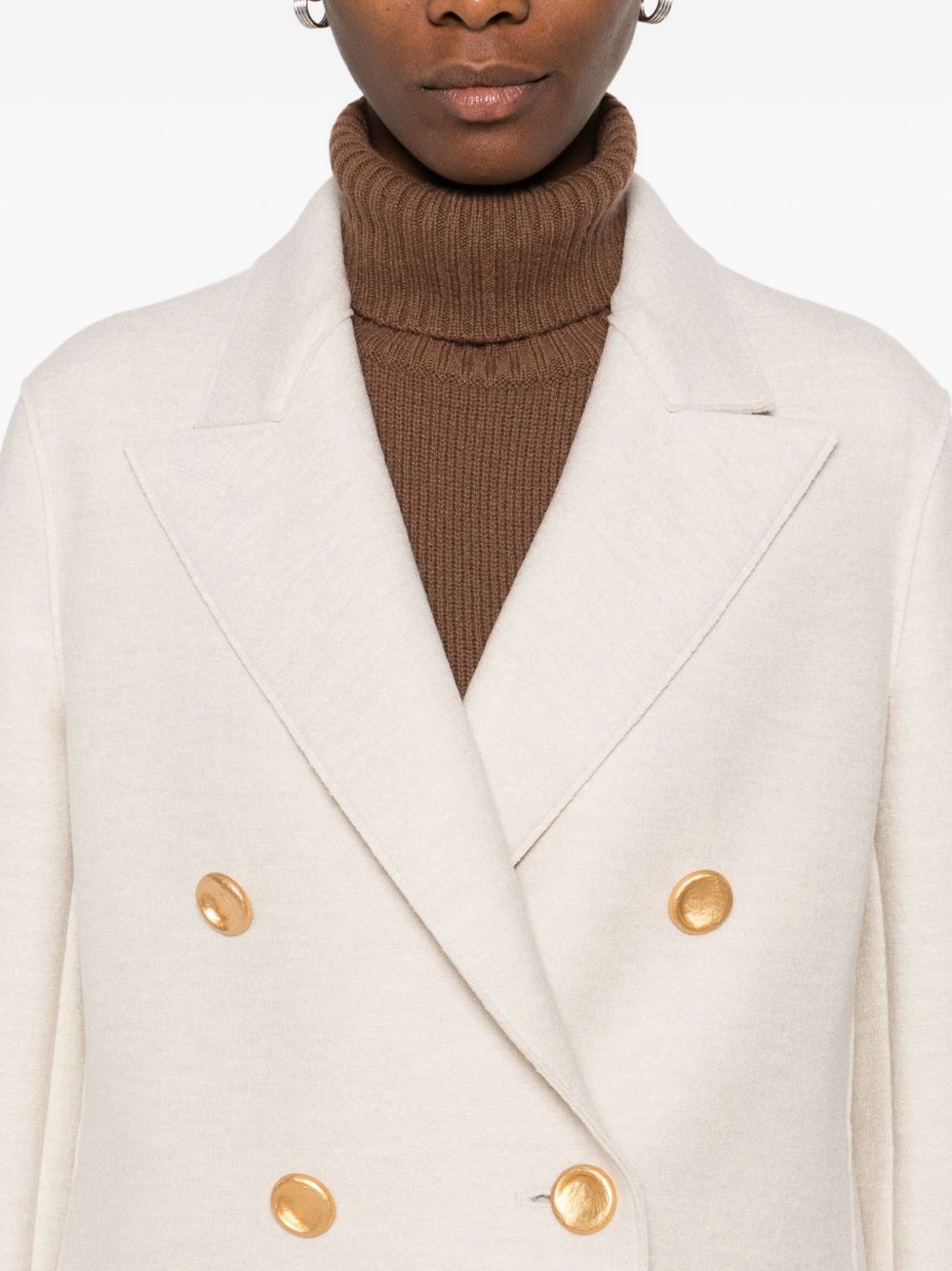 Harris Wharf London Women Wool Double-Breasted Coat HARRIS WHARF LONDON