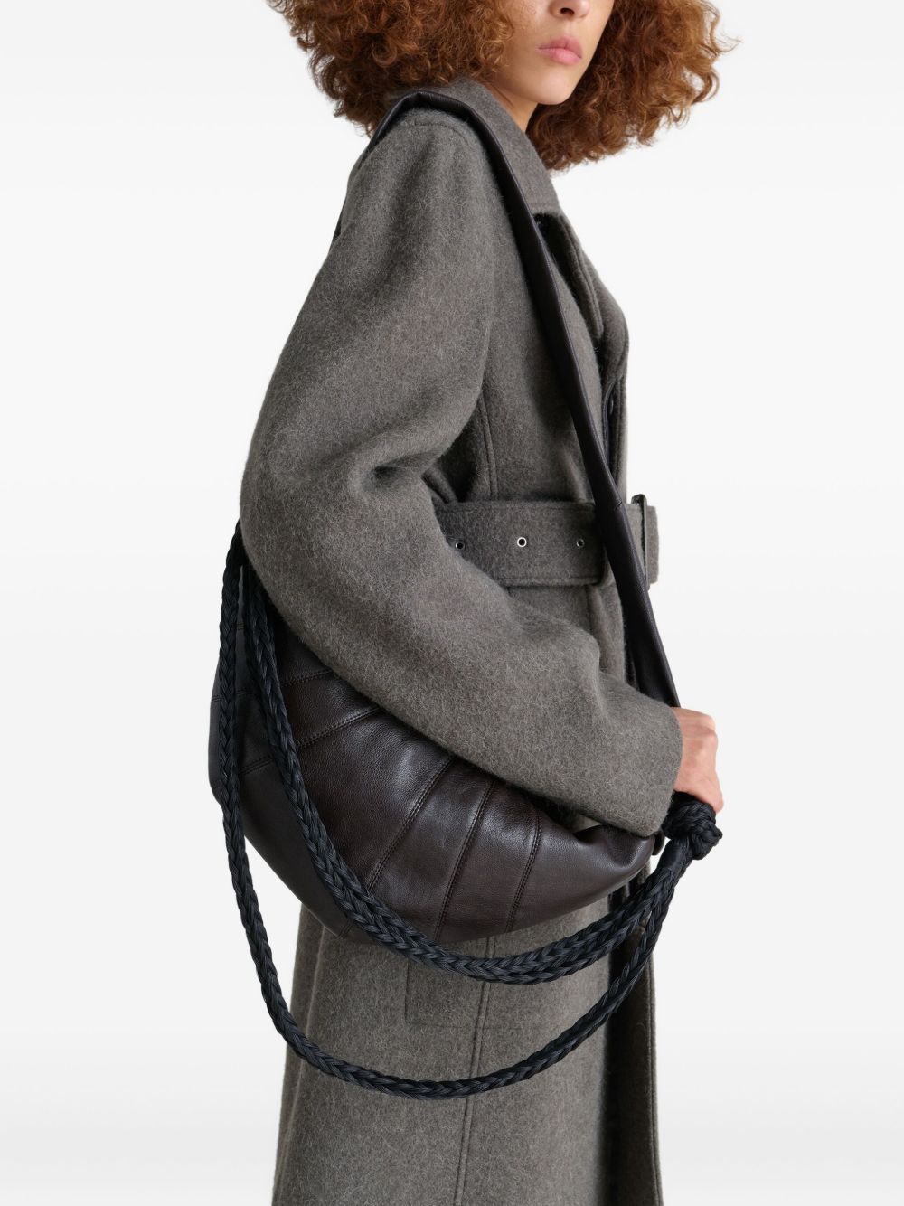 Lemaire Women Braid Croissant Medium Leather Shoulder Bag