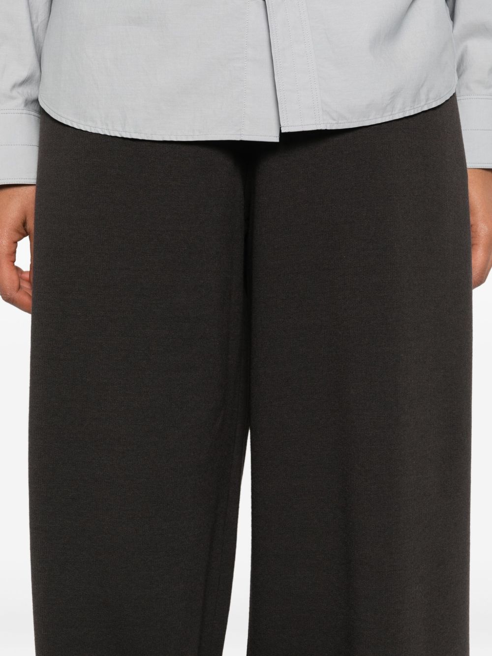 Lemaire Women Wool And Cotton Wide-Leg Trousers LEMAIRE