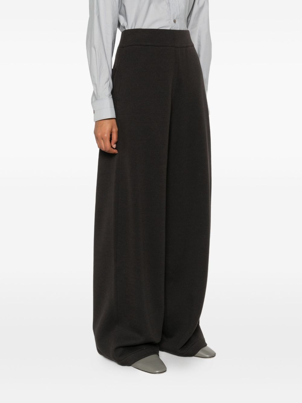 Lemaire Women Wool And Cotton Wide-Leg Trousers LEMAIRE