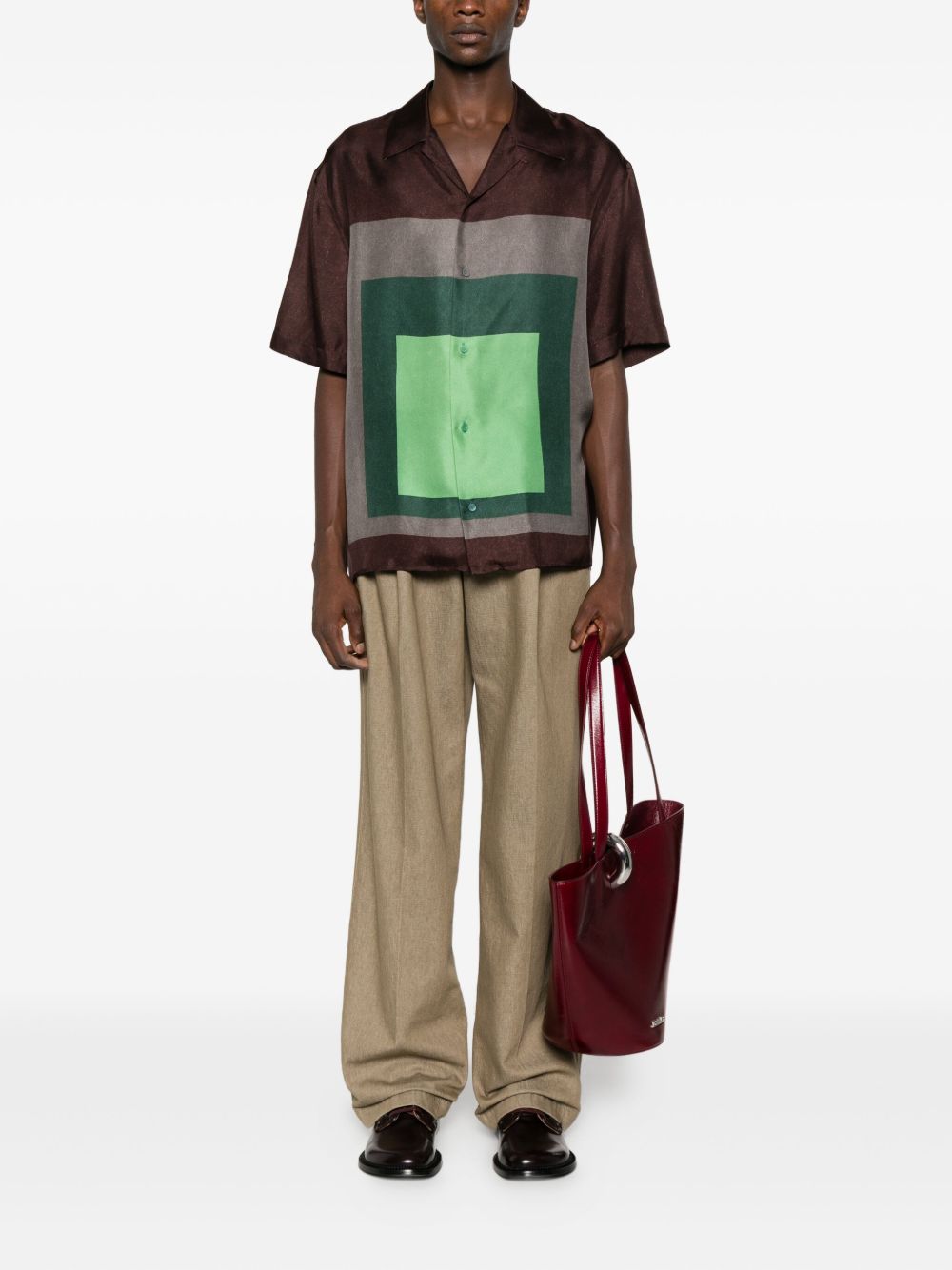 Loewe Men Printed Silk Shirt LOEWE