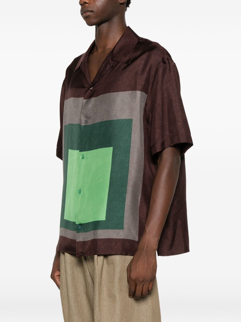 Loewe Men Printed Silk Shirt LOEWE